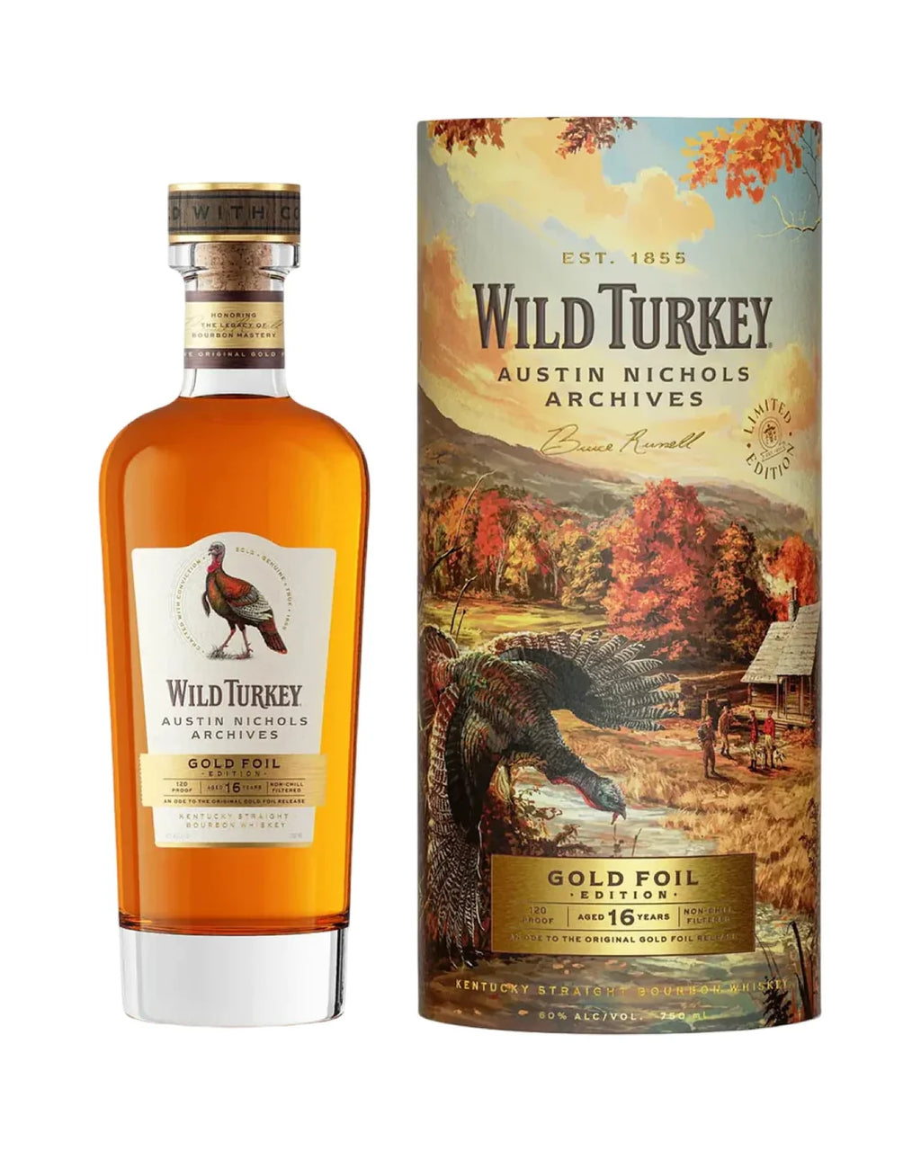 Wild Turkey Austin Nichols Archives - Gold Foil Edition - Aged 16 Years, 750ml. 2026 Released. Wild Turkey Gold Foil 16y. (Sale Price end September 30th).