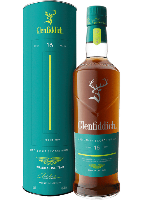 Glenfiddich 16 Year Old Single Malt Scotch Whisky – Aston Martin F1 Limited Edition (750 ml)