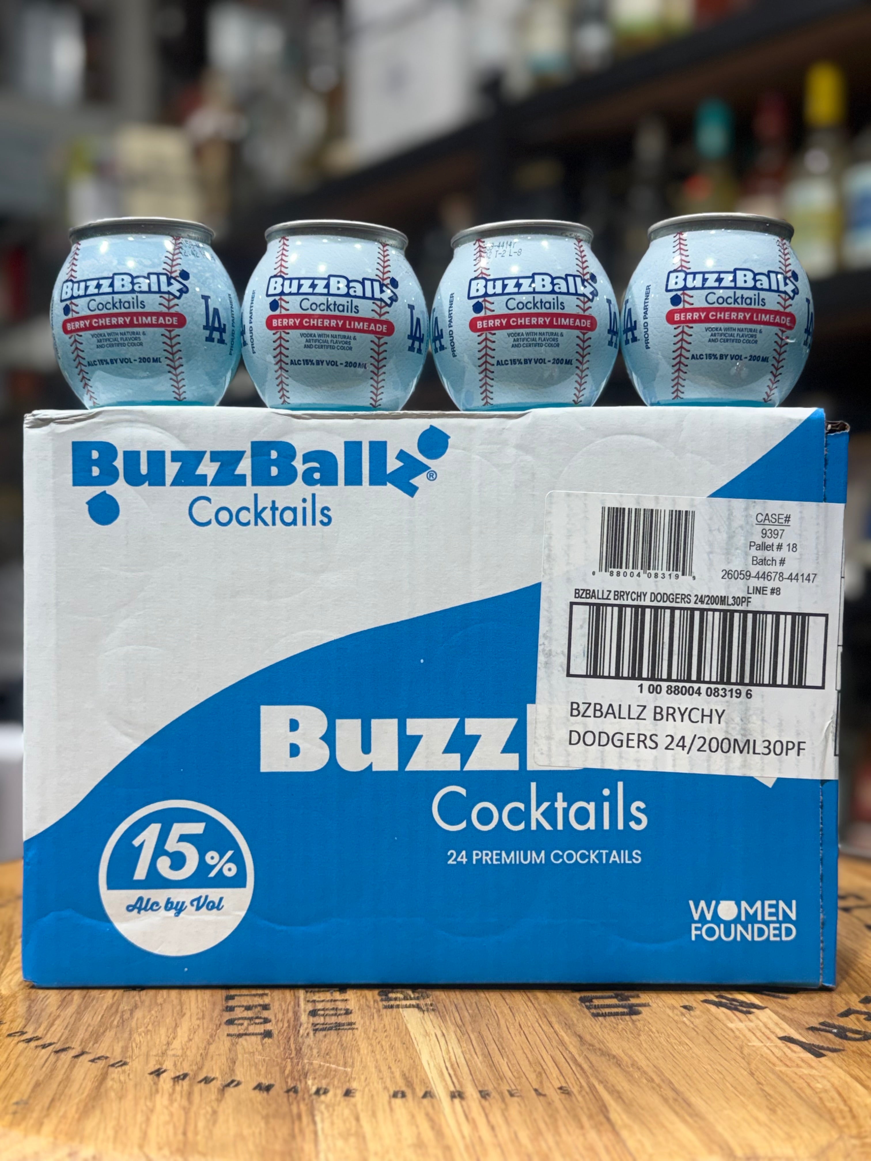 BuzzBallz Cocktails "Dodgers Edition" Berry Cherry Limeade (Case of 24 x 200ml )