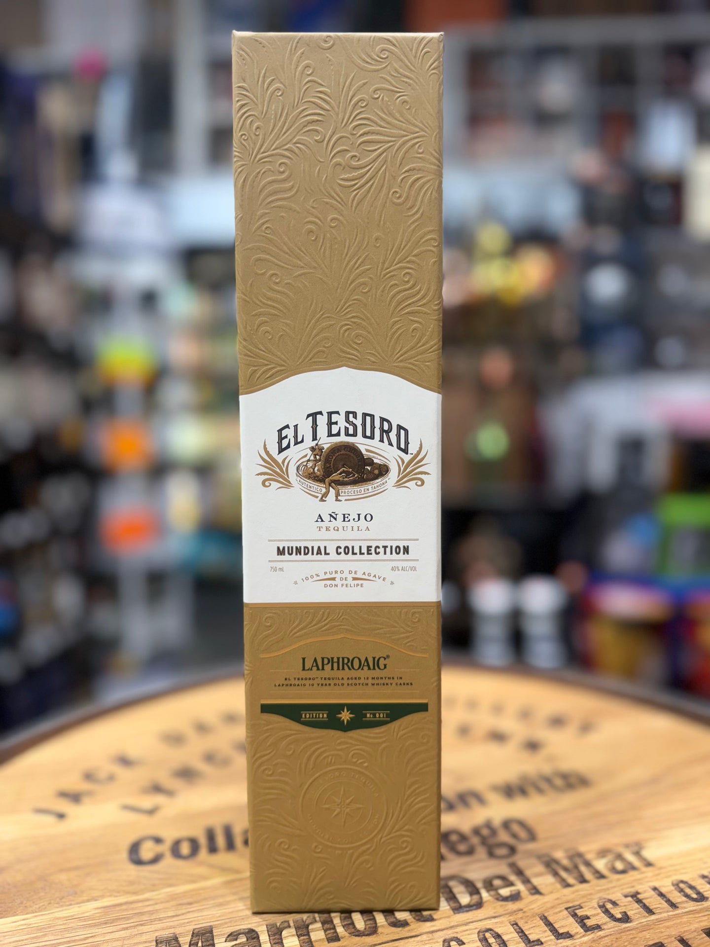 El Tesoro Anejo, Mundial Collection Laphroaig Tequila.