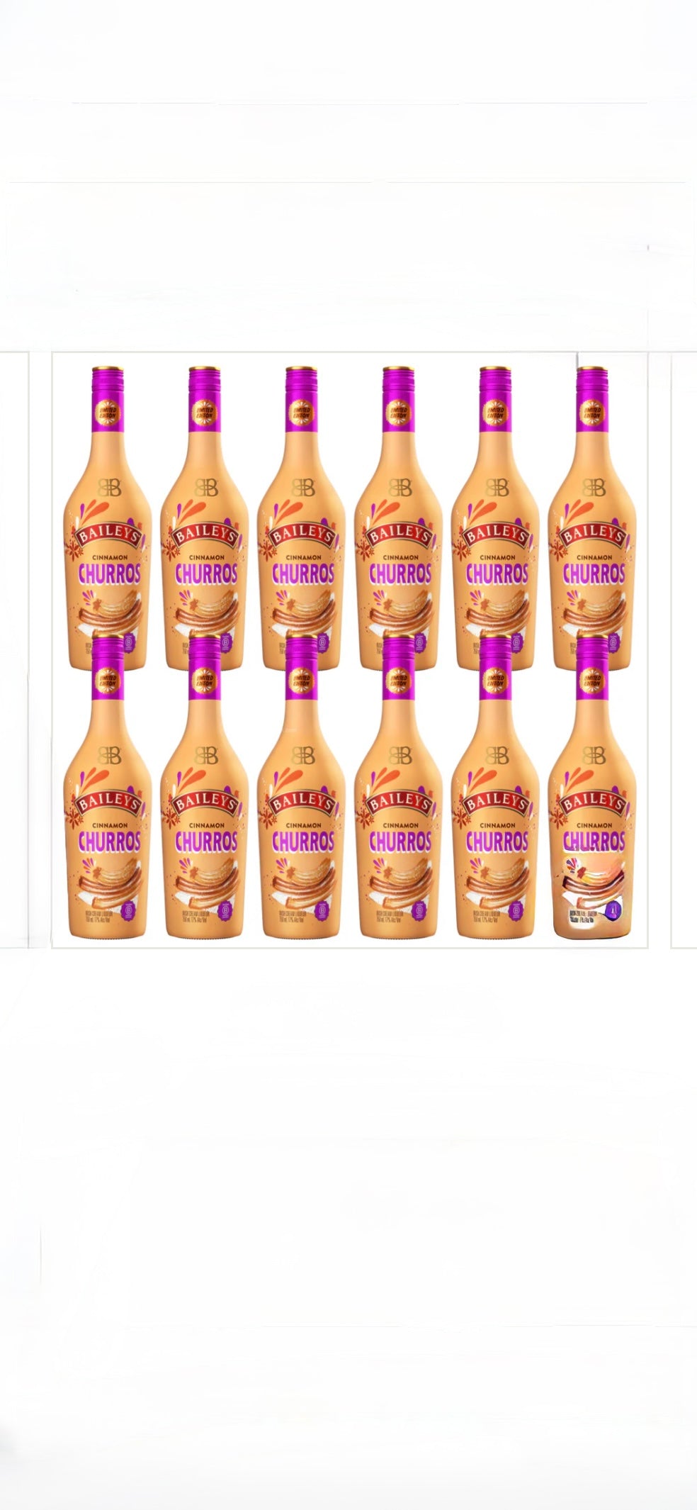 Bailey's Cinnamon Churro 750ml. Bundles 12bottles