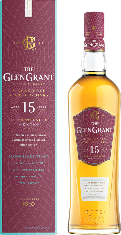 The Glen Grant 15 Year Old Batch Strength Single Malt Scotch Whisky 750ml