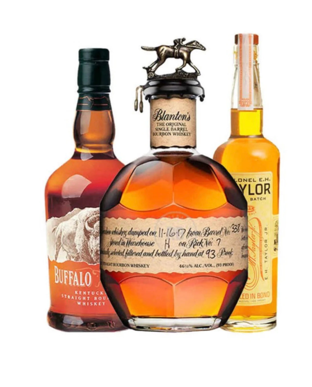 Blanton’s Original, Buffalo Trace and EH Taylor Small Batch Bundle (3 x 750ml)