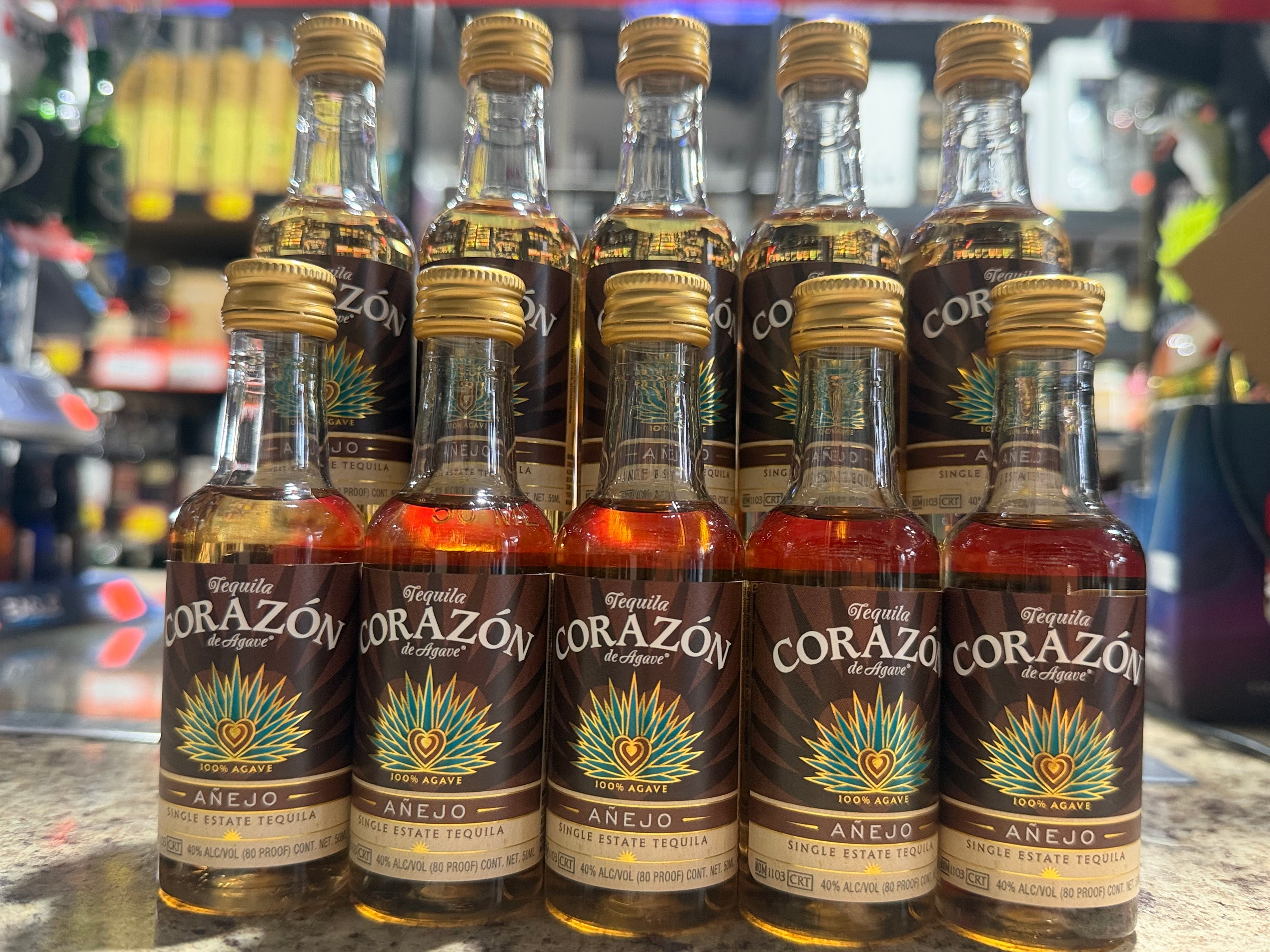 Corazón de Agave Añejo Tequila 10-Pack (50ml Miniatures)