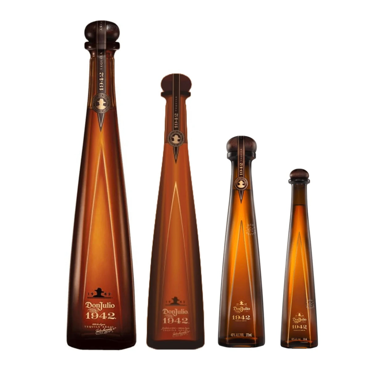 Don Julio 1942 – 4 Bottle Size Bundle (1.75L, 750ml, 375ml, 50ml)