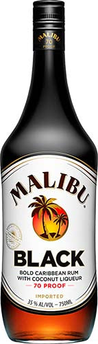 Malibu Black Flavored Caribbean Rum With Coconut Liqueur