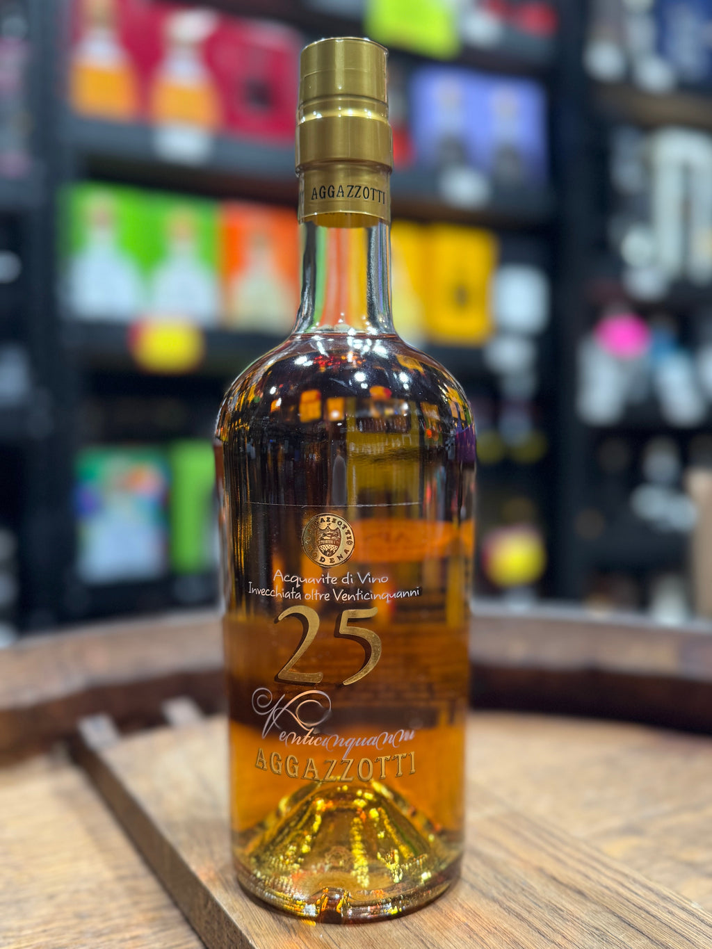 Aggazzotti 25 Year Venticinquanni Italian Brandy – 750 mL