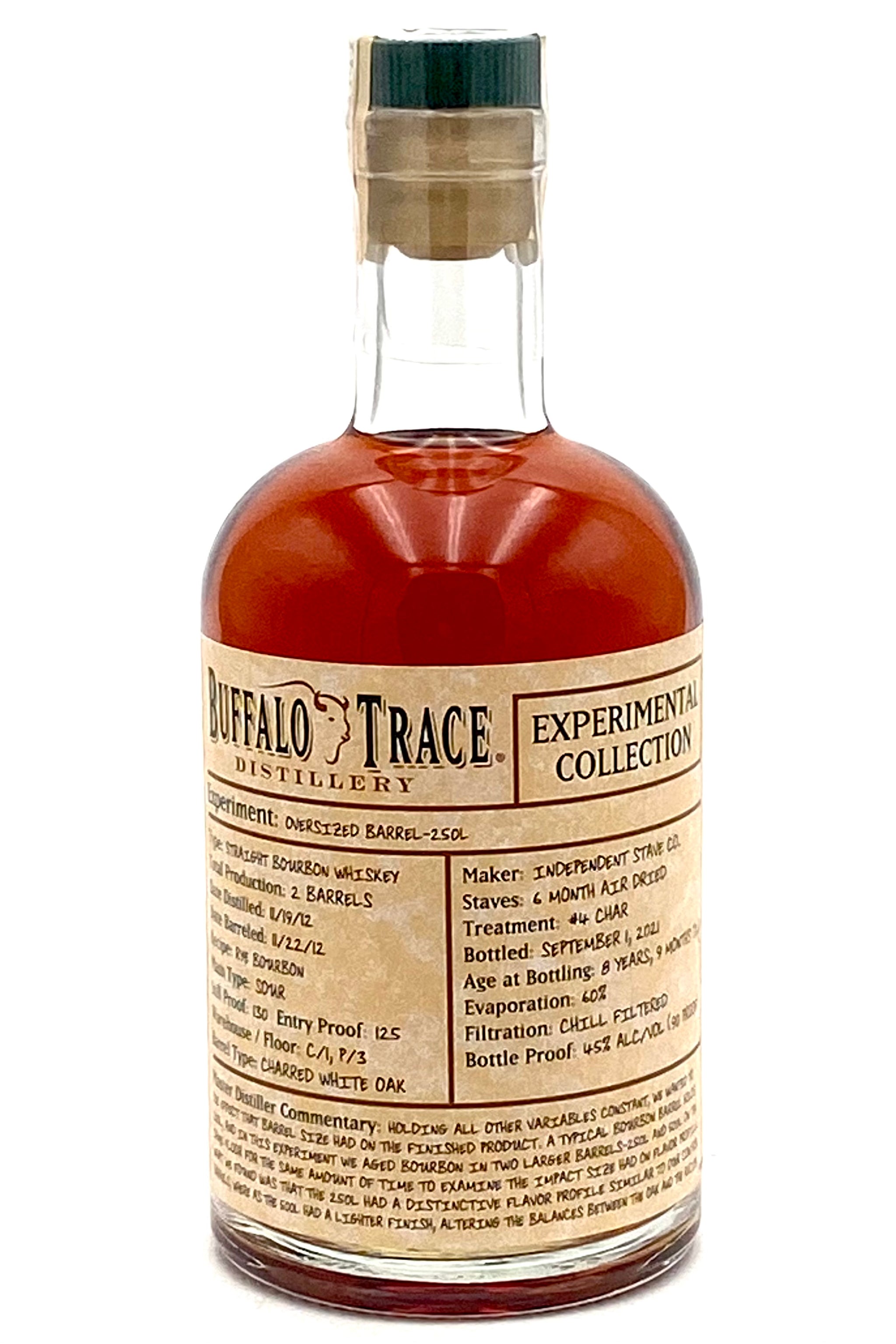Buffalo Trace Distillery Experimental Collection Oversized Barrels (250L) Bourbon Whiskey