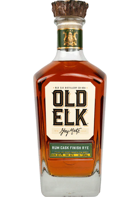 Old Elk Straight Rye Whiskey Rum Cask Finish — 101 Proof (50.5% ABV), 750 mL