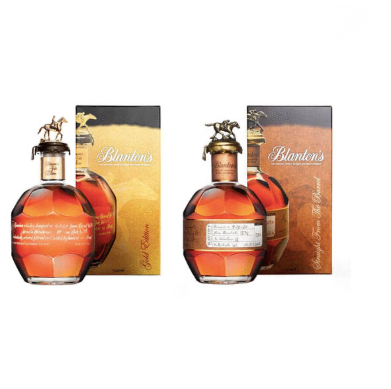 Blanton Gold and Blanton Straight From The Barrel Bourbon Bundle (2 x 750ml)