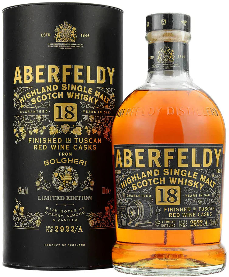 Aberfeldy Year Bolgheri Tuscan Wine Cask Finished Highland Single Malt Scotch