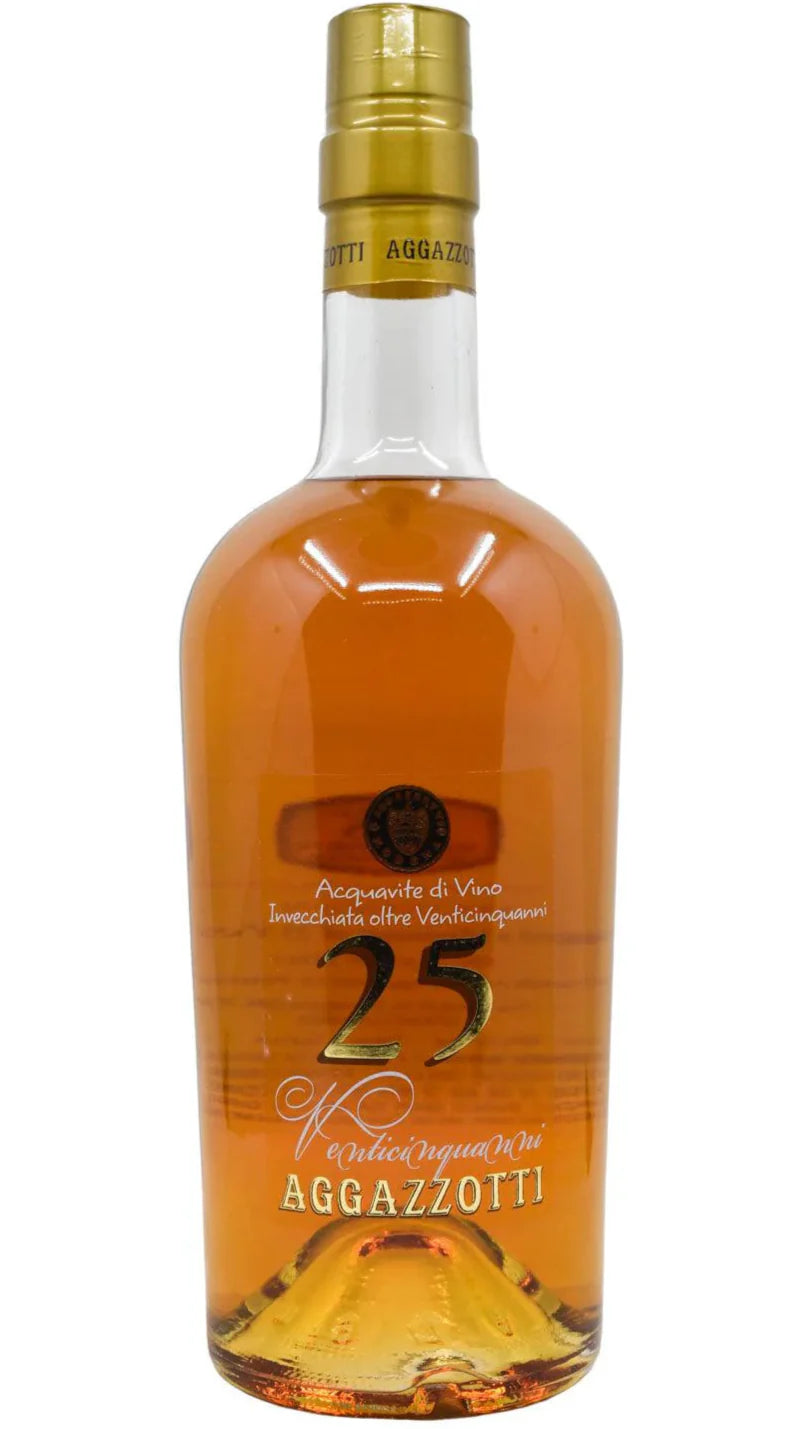 Aggazzotti 25 Year Venticinquanni Italian Brandy – 750 mL