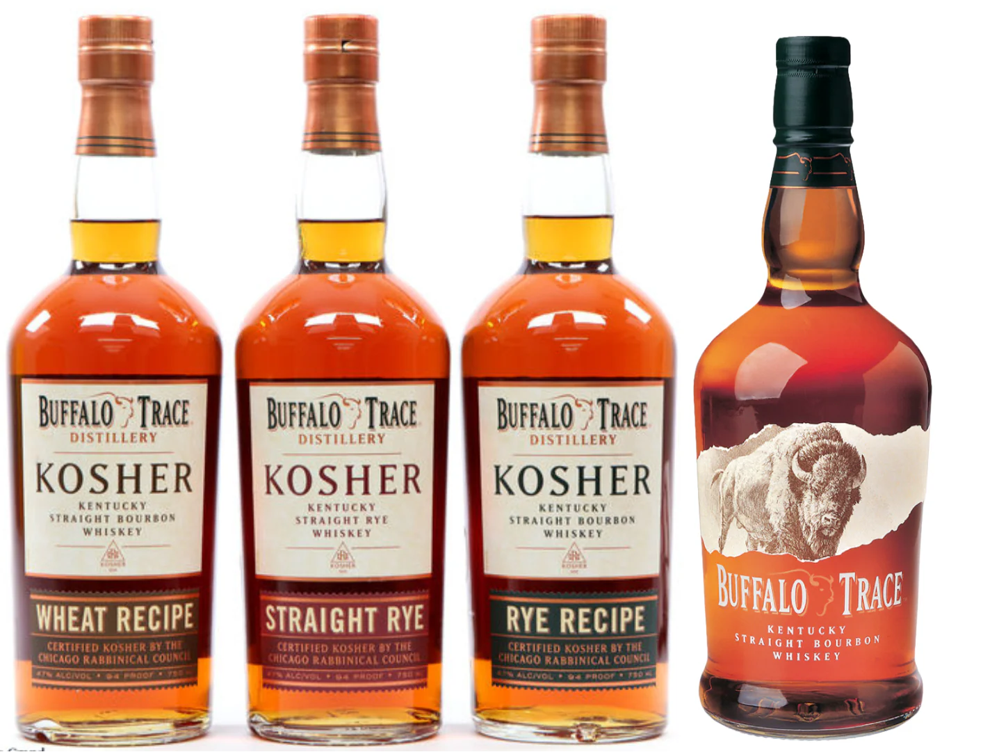 Buffalo Trace Distillery Kosher Bundle (4 x 750ml)