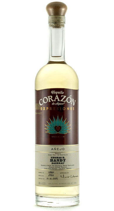Corazon de Agave Expresiones Thomas H. Handy Sazerac Barrels Tequila Anejo