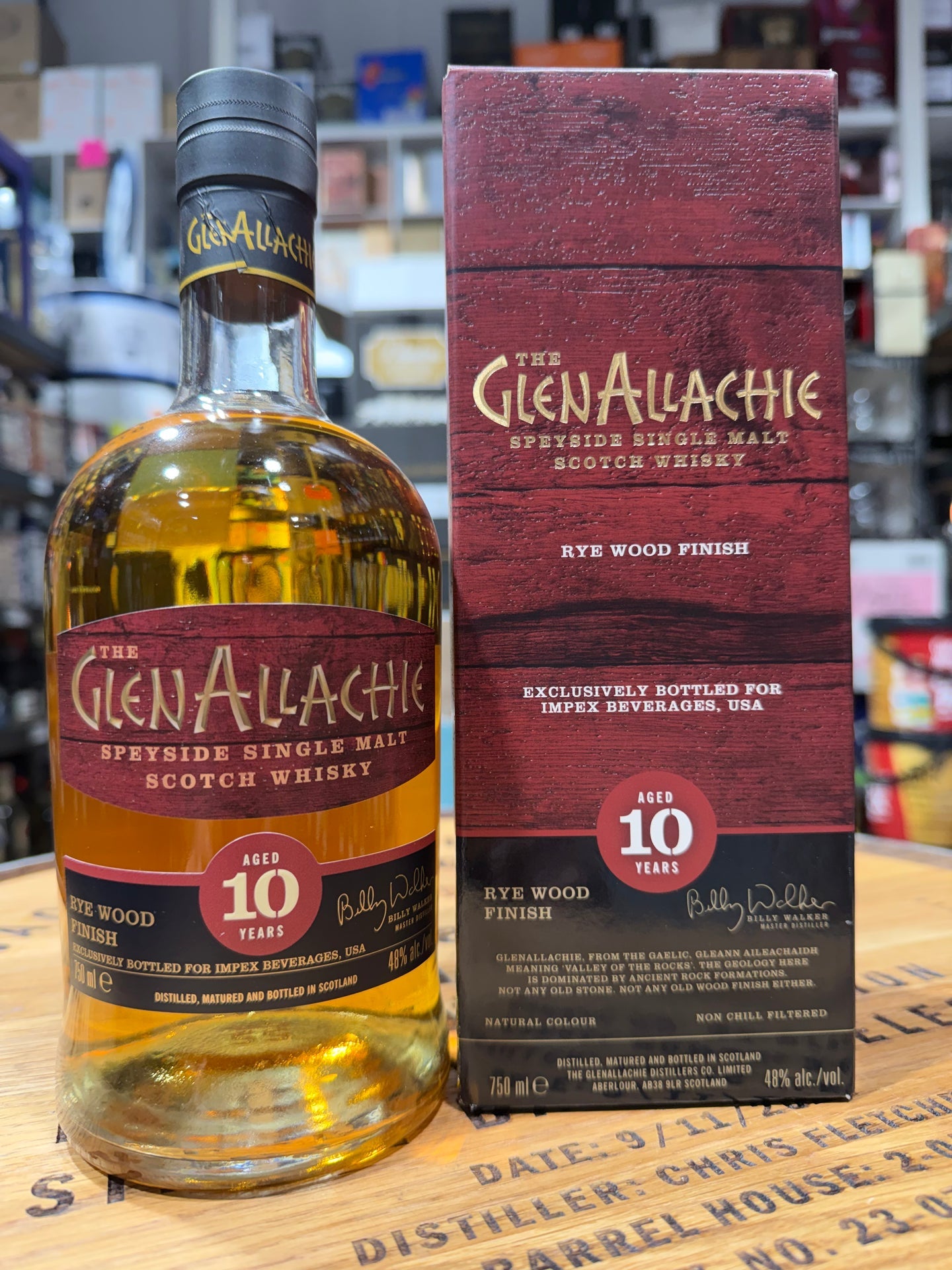 The Glenallachie 10 Year Rye Wood Finish Speyside Single Malt Scotch