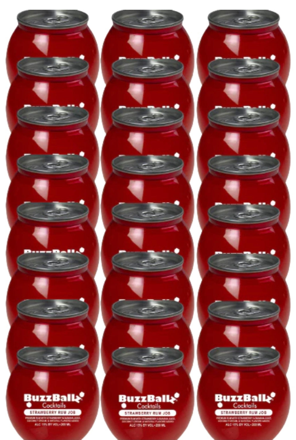 BuzzBalls Strawberry Cocktails Party Pack 24 x 200ml