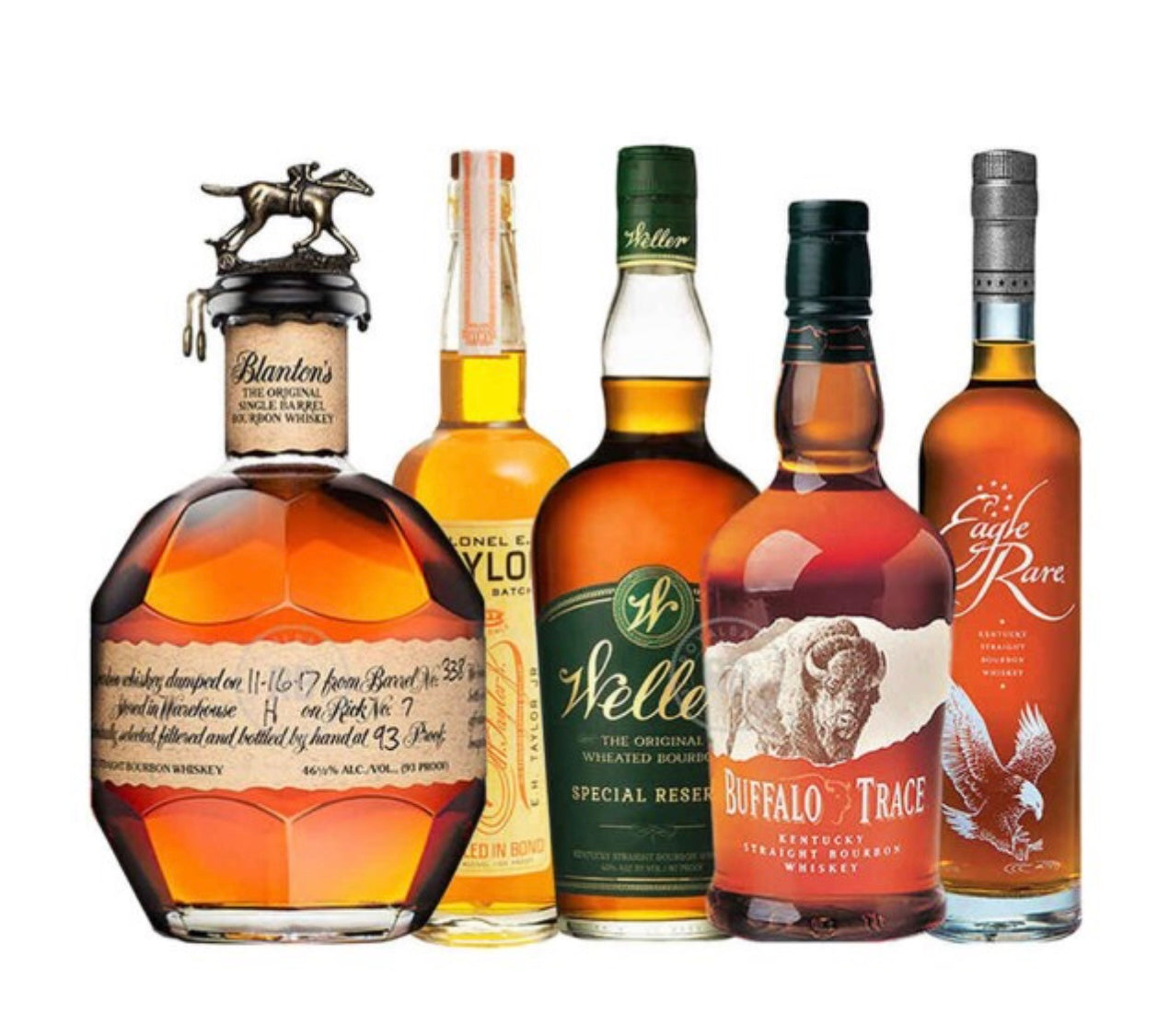 Blanton Original, EH Taylor Small Batch, Weller Special Reserve, Buffalo Trace and Eagle Rare Bundle (5 x 750ml).