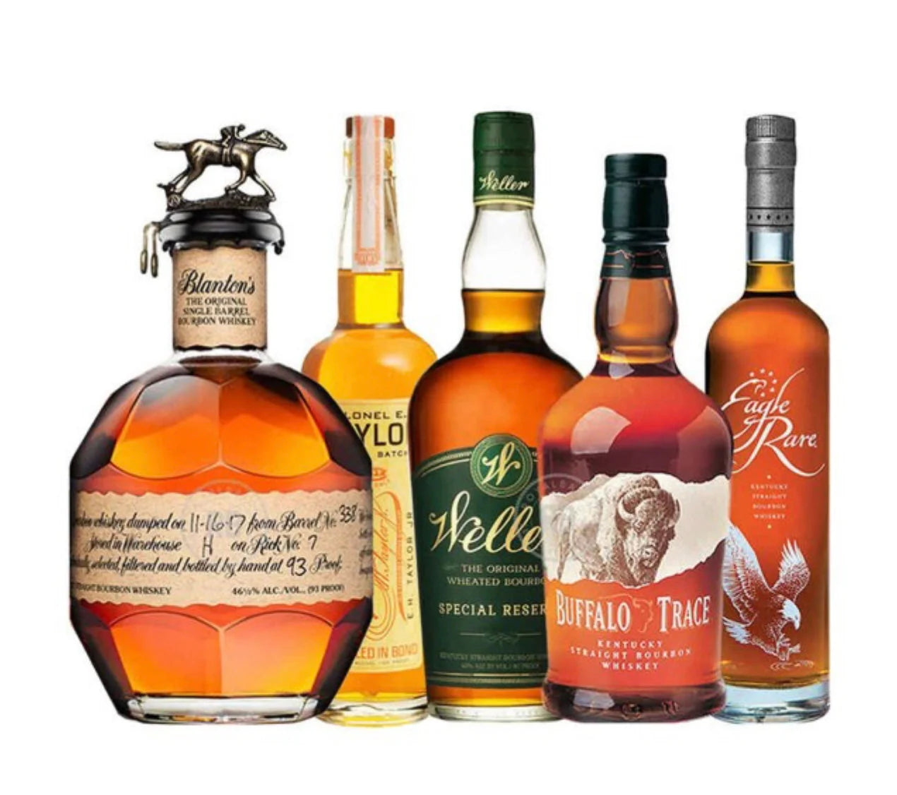 Blanton Original, EH Taylor Small Batch, Weller Special Reserve, Buffalo Trace and Eagle Rare Bundle (5 x 750ml)