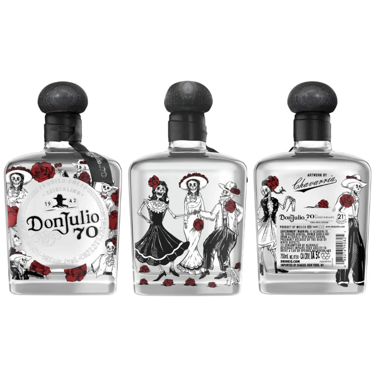 Don Julio 70th Anniversary, Día de los Muertos Willy Chavarria 2025 & Añejo Claro Tequila Bundle (3 × 750 ml)