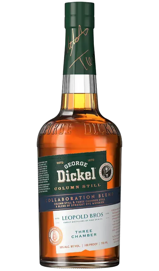 George Dickel Rye Whiskey X Leopold Bros Collaboration Blend Colimn Still Three Chamber 100 Proof