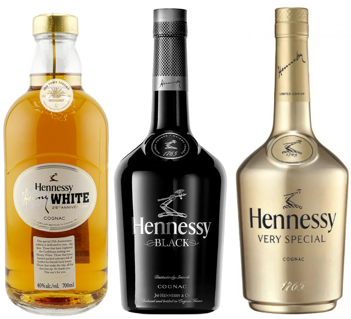 Hennessy Special Collection Bundle – Hennessy White 700ml, Hennessy Black 750ml & Hennessy VS Cognac 750ml (3 Bottle Pack)