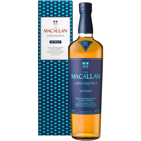 The Macallan Carta Nautica 105 Proof Whisky. 750ml