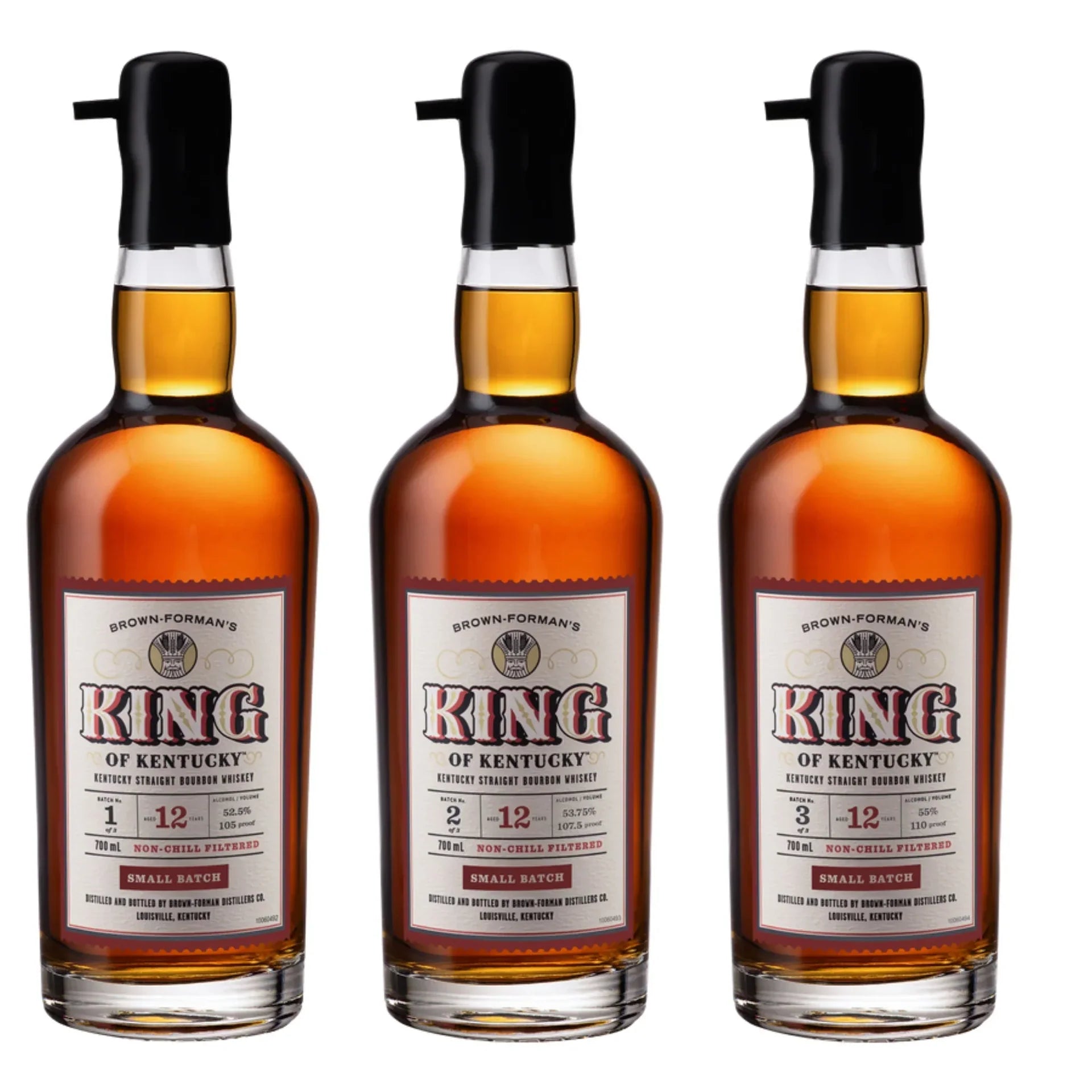 King of Kentucky 12 Year Vertical Collection Batch 1–3 (3 x 700ml)