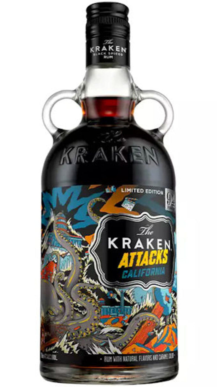 The Kraken Attacks California – Limited Edition Black Spiced Rum (750ml, 47% ABV)