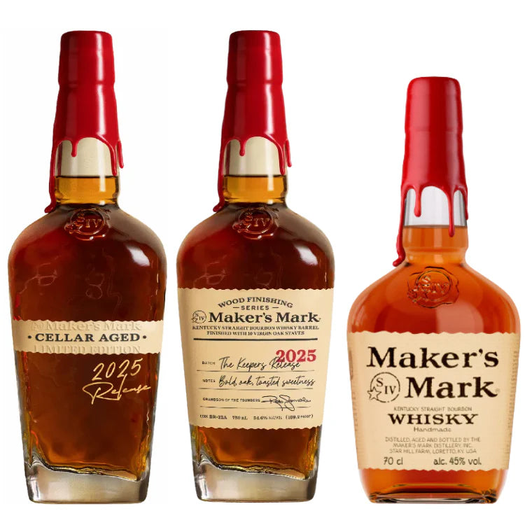 Maker’s Mark Cellar Aged 2025 Release, Keeper’s Release 2025 & Original Bundle (3 × 750 ml)