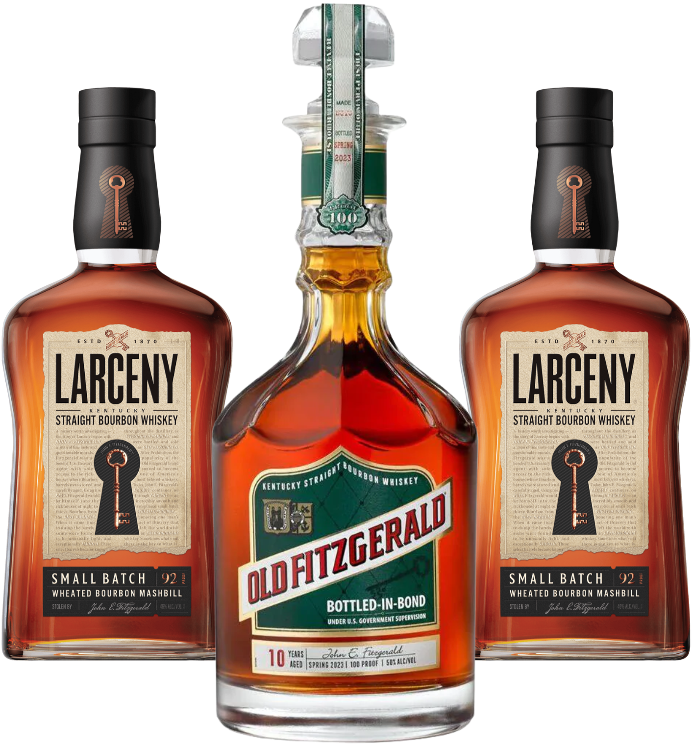 Old Fitzgerald 10 Year & Two Bottles of Larceny Small Batch