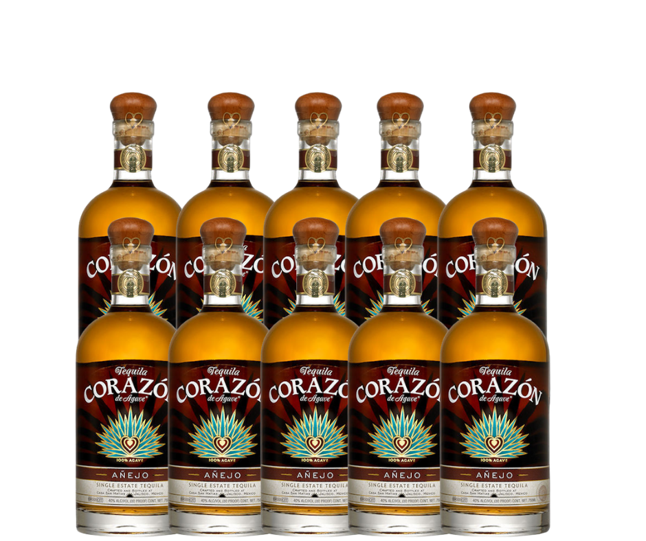 Corazón de Agave Añejo Tequila 10-Pack (50ml Miniatures)
