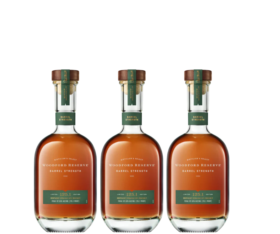 Woodford Reserve Barrel Strength Rye Limited Edition Bundle (3 x 700ml)