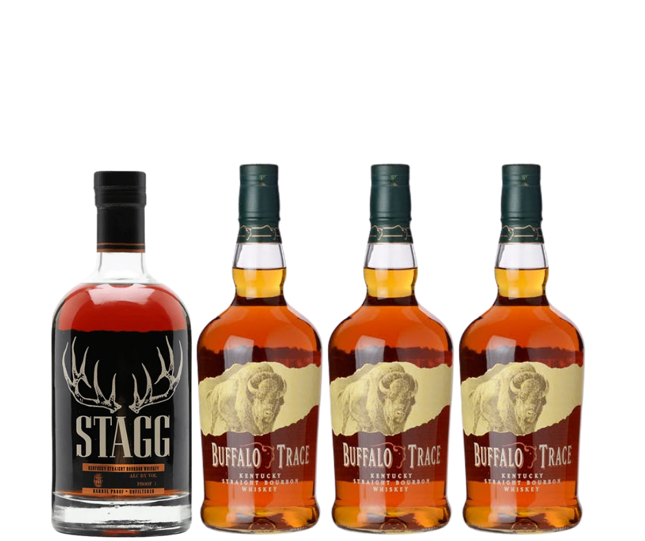 Stagg & 3 x Buffalo Trace – 4 Bottle Bundle x 750ml.