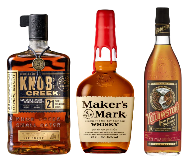 The Powerhouse Trio - Knob Creek 21 Year Limited Edition, Maker’s Mark, and Yellowstone handpicked Collection Bundle (3 x 750ml)