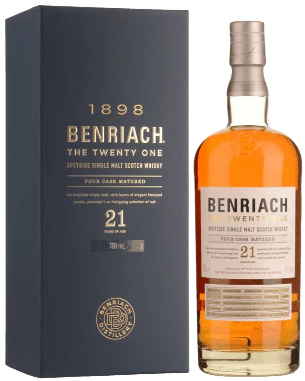 The BenRiach Four Cask Maturation 21 Year Old Single Malt Scotch Whisky