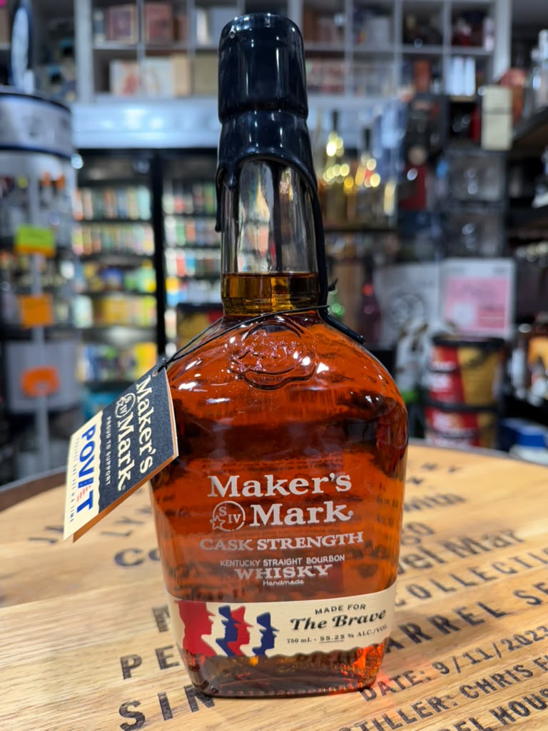 Maker's Mark Cask Strength Handmade Bourbon Whiskey "Made for the Brave" 750ml