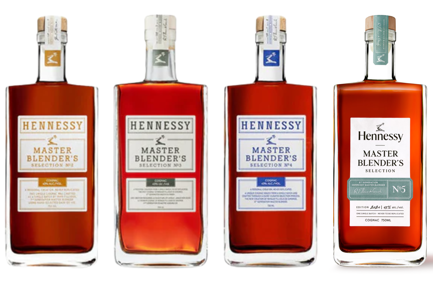 Hennessy Master Blender’s No~2, No~3, No~4, and No~5. Bundles ( 4Packs x 750ml ).