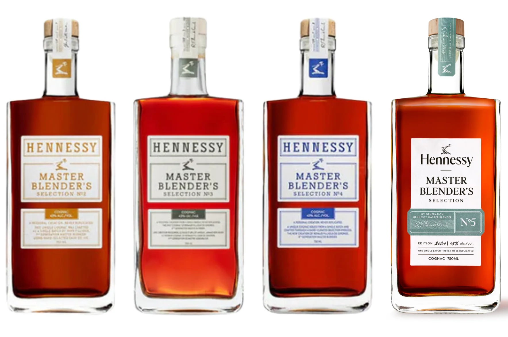 Hennessy Master Blender’s No~2, No~3, No~4, and No~5. Bundle (4 x 750ml)