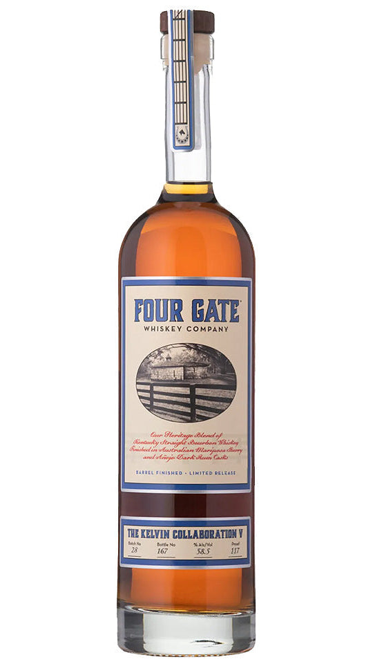 Four Gate Whiskey Company – The Kelvin Collaboration V, Limited Release (Batch No. 28), 117 Proof, 750 ml